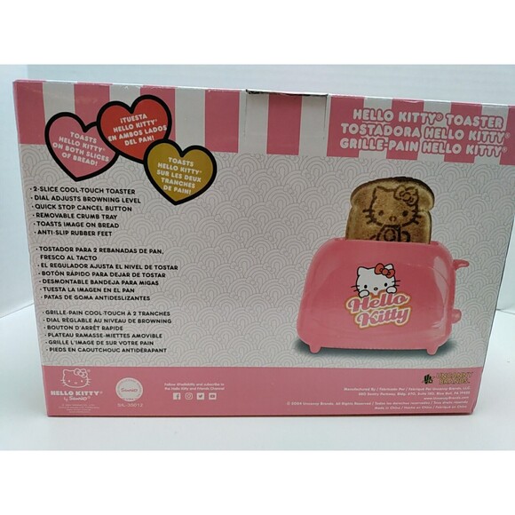 Hello Kitty Cool Touch Toaster Toasts Image On Bread New With Box - Picture 3 of 6
